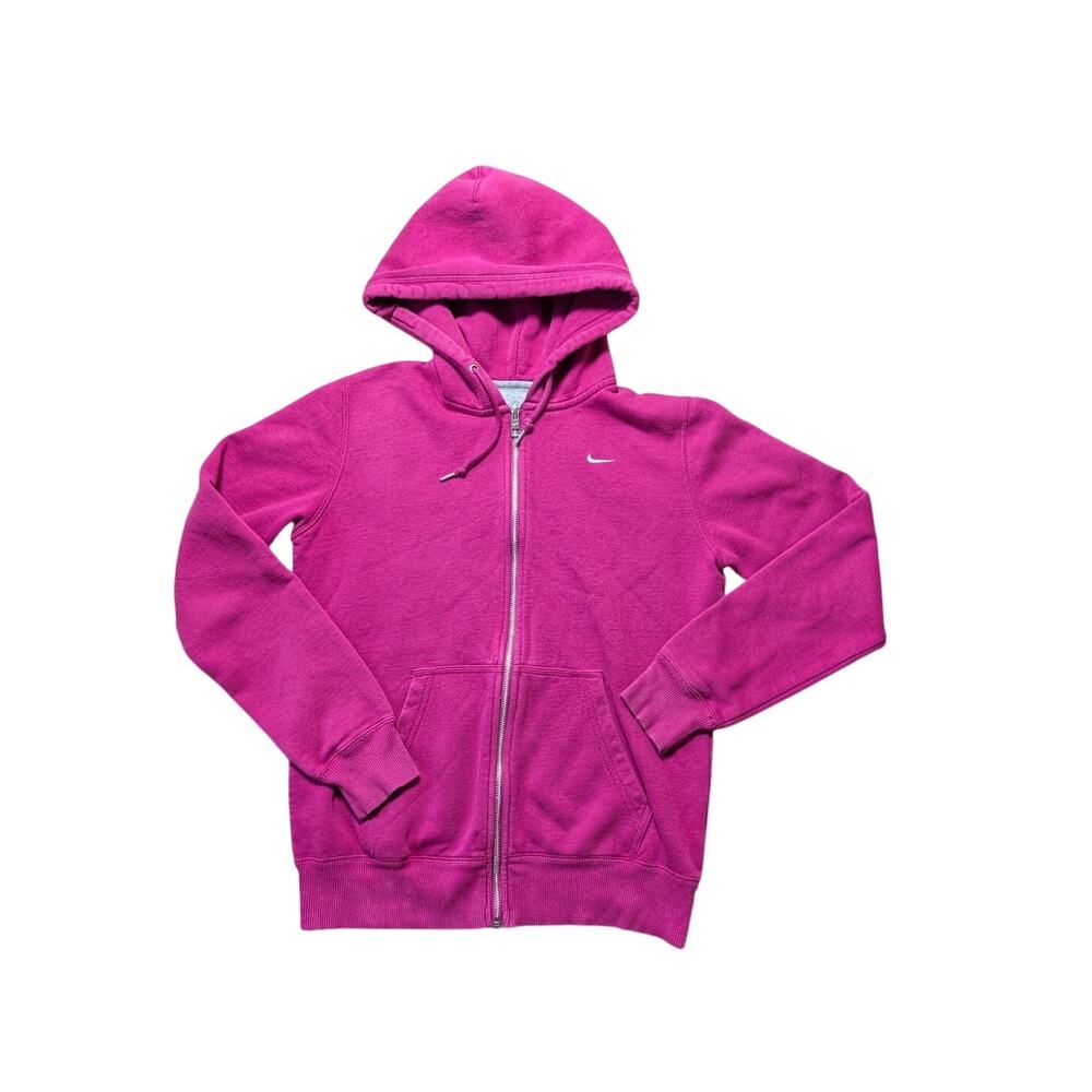 Nike Women's Fuchsia Pink Full Zip Long Sleeve Hoodie Sweatshirt Size Medium